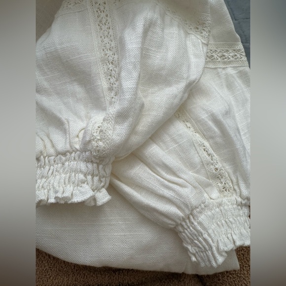 SPELL White Linen Romper | Size XS | NWT | Boho Luxe White Lace Playsuit - Picture 15 of 16